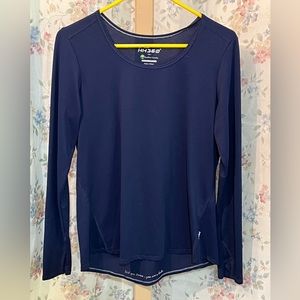 Healing Hands Sz Large HH360 Navy Blue Long Sleeve Top    Under Scrub Top Shirt